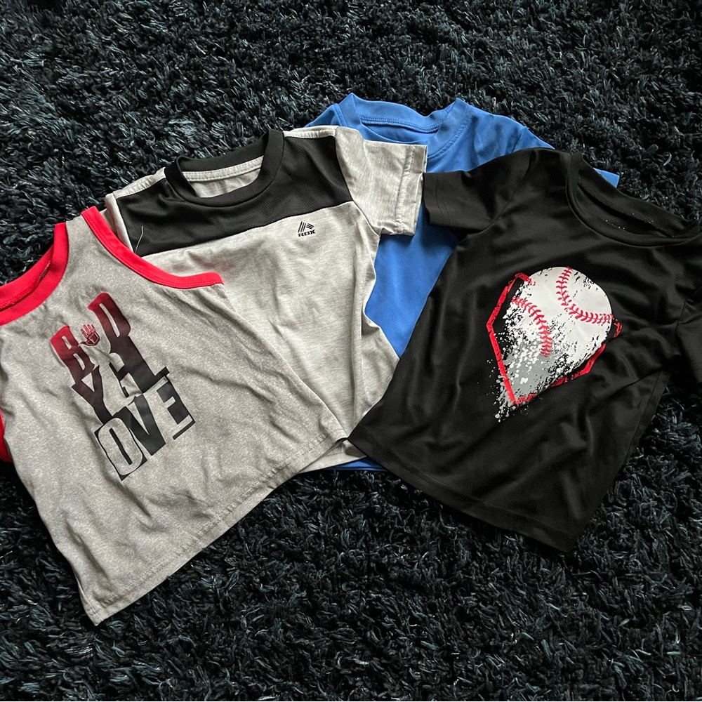 Kids Athletic T-Shirts - Black, Gray, Blue